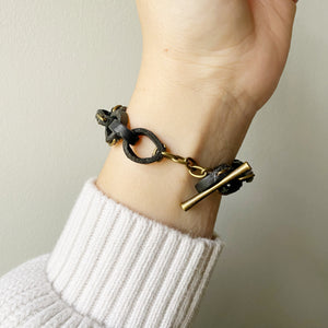 Leather Chain Bracelet - Black